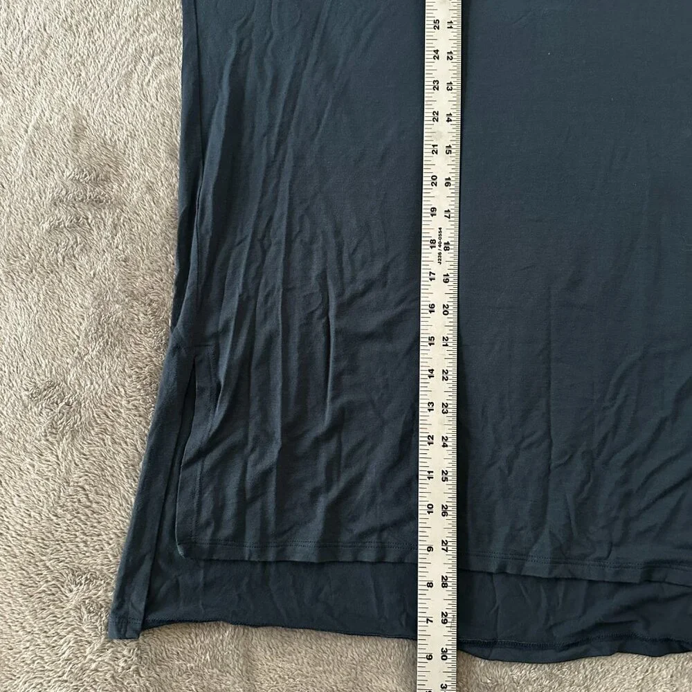 Eileen Fisher Blue Oversized Turtleneck Shirt Blouse LARGE Women's - Picture 3 of 7